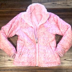 Girls north face reversible coat
